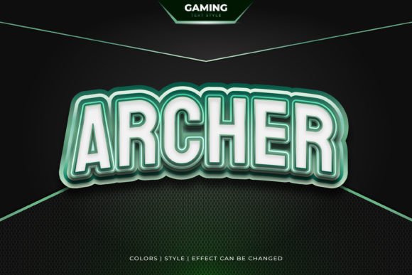 Archer Game Text Effect: Bold 3D Style for Team Logos