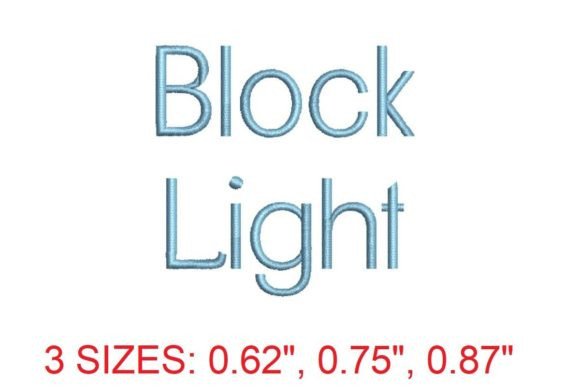 Block Light Embroidery Font: Modern Stitching for Any Project