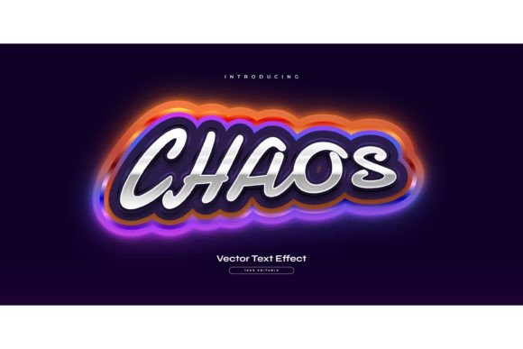 Chaos Text: Neon Game Style for Bold Branding