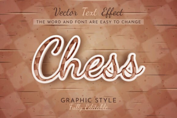 Chess Game Editable Text Effect: Strategy in Every Letter