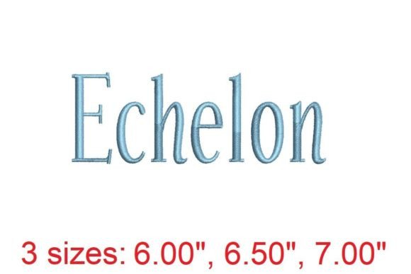 Echelon Embroidery Font: A Typeface for Textured Creativity