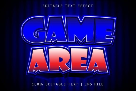Game Area Editable Text Effect: Instant Dimension for Your Designs