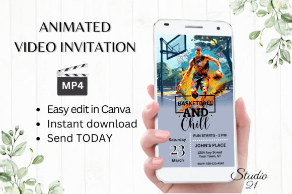 Game Day Invites: Digital Basketball Templates