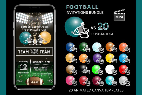 Game Day Ready: The Ultimate Teal Team Invitation Bundle