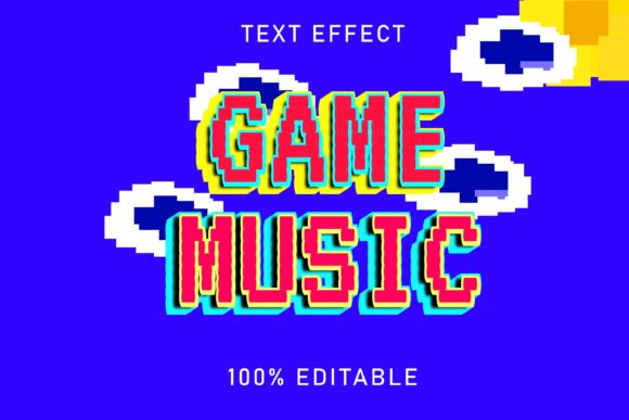 Game Music Text Effect: A Bold Vector Style for Designers
