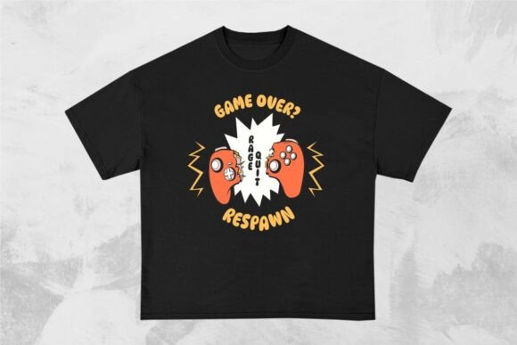 Game Over: Funny Gaming T-Shirt Design for Creators & Sellers