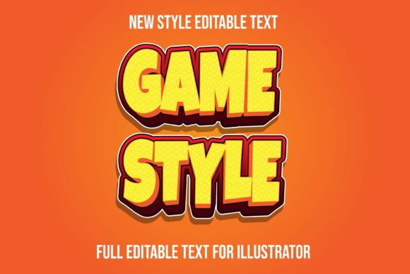 Game Style-Text Effect: Bold, Editable Typography for Modern Design