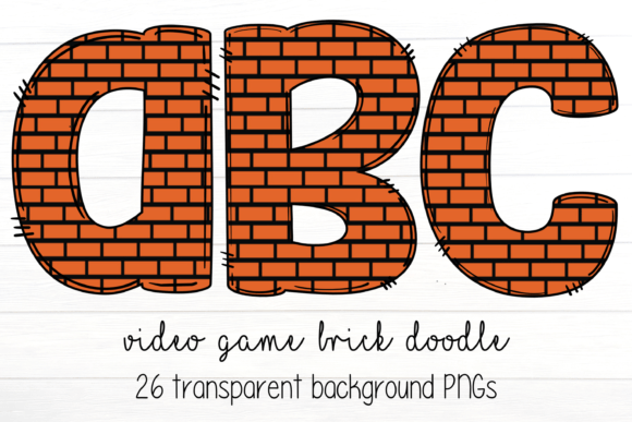 Get Playful With Video Game Brick Doodle Letter Alphabet
