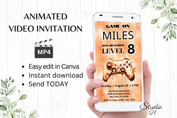 Level Up Your Party with Animated Video Game Invitations