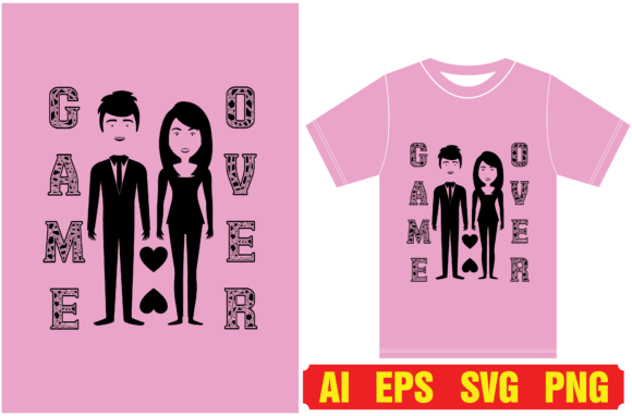 Level Up Your Style: The Game Over Lovers T-Shirt Design