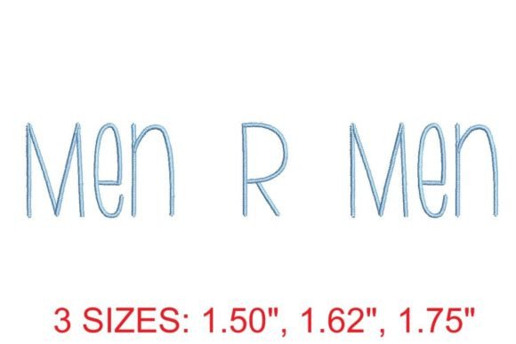 Men R Men Medium: The Embroidery Font for Modern Craft