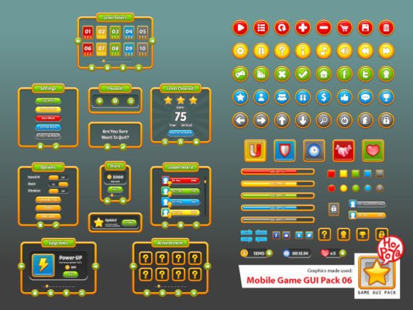 Mobile Game GUI Pack 06: Your Toolkit for Polished 2D Interfaces