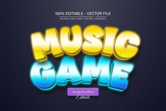 Music Game Neon Glow 3D Text Effect: A Designer's Toolkit