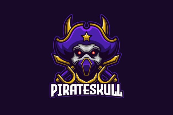 Pirate Skull E-sport Game Logo: A Template for Fierce Branding