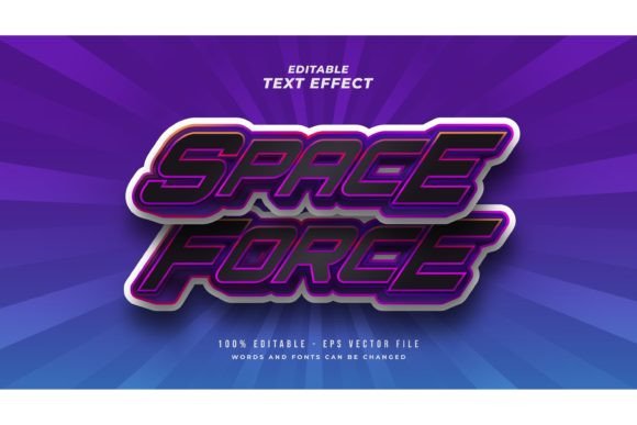 Space Force Text: Bold 3D Game Style for Impactful Design