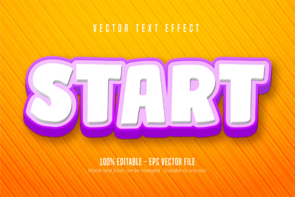 Start Text, Game Style Text Effect: A Designer's Bold Choice