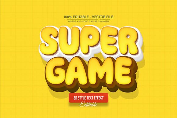 Super Game 3d Text Effect Editable: Bold Typography for Impactful Projects