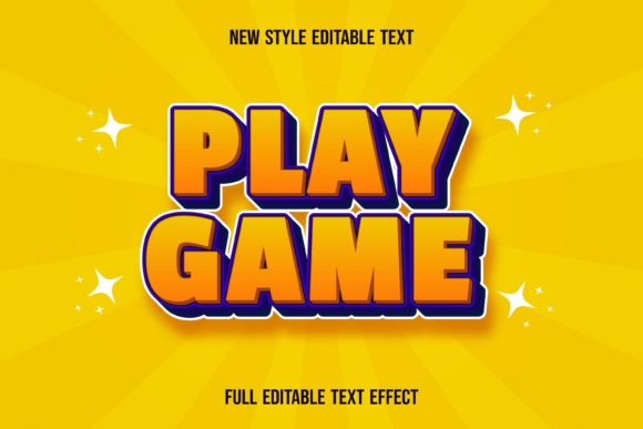 Text Effect-play Game: A Bold Vector Font for Dynamic Designs