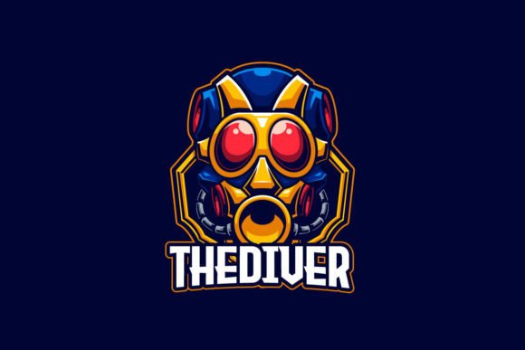 The Diver Mascot E-sports Game Logo: A Dynamic Branding Asset