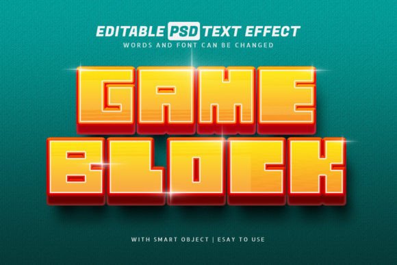 Transform Your Graphics with the Game Block 3D Style Text Effect