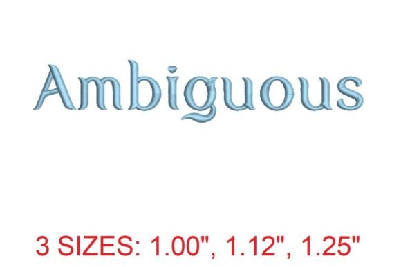 Unveiling Ambiguous: The Embroidery Font That Redefines Artistry